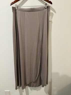 Free People Taupe Wrap Maxi Skirt Size XL